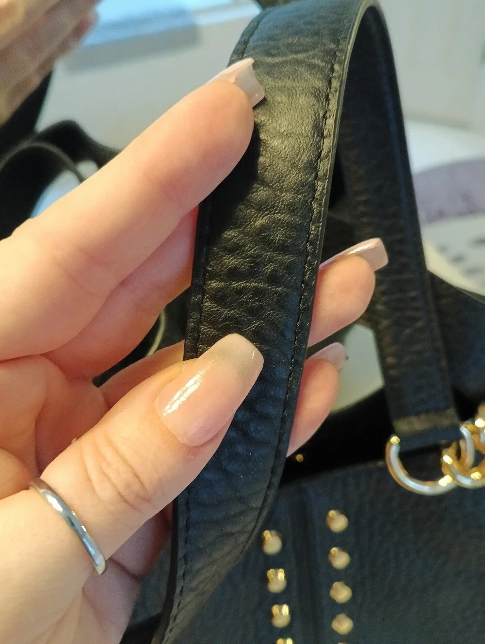 Michael Kors Uptown Astor Black Studded Leather Hobo Bag NWOT